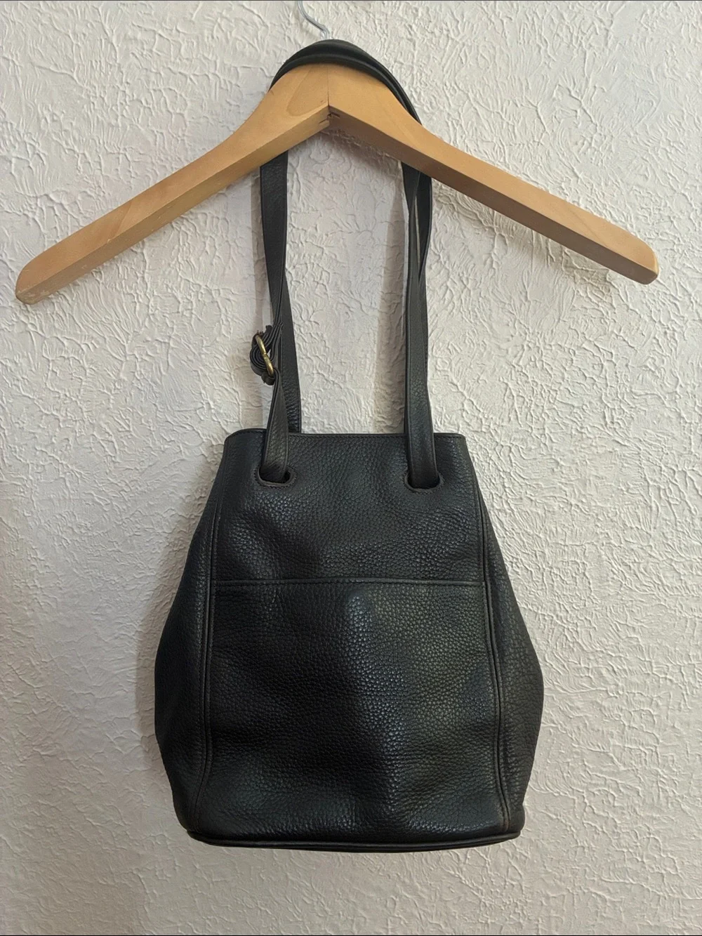 Vintage Coach 4923 Sonoma Purse Dark Brown Pebbled Leather Drawstring Bucket Bag